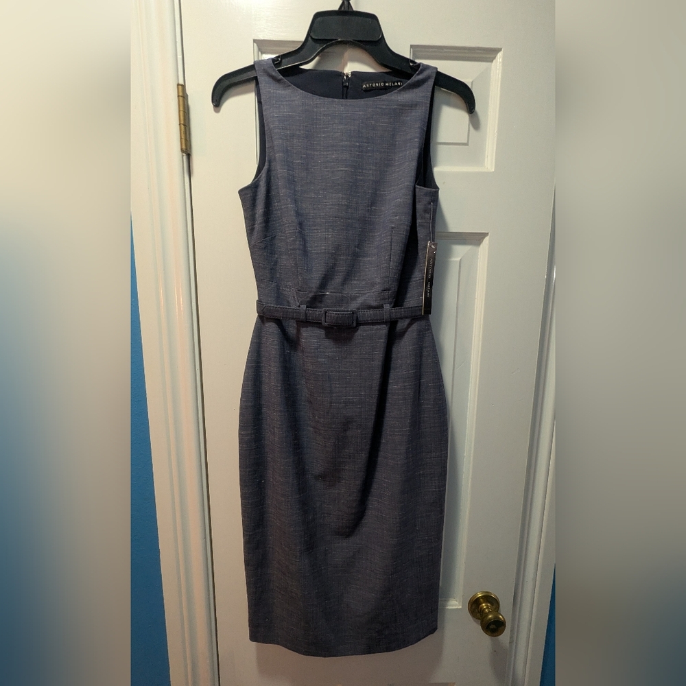 Vintage Antonio Melani Keke Sleeveless Dress with Belt